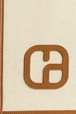 CLAUDIE PIERLOT Sac Cabas Auguste Toile Beige -Claudie Pierlot Mode Claudie CFASA00495 F003 H 5