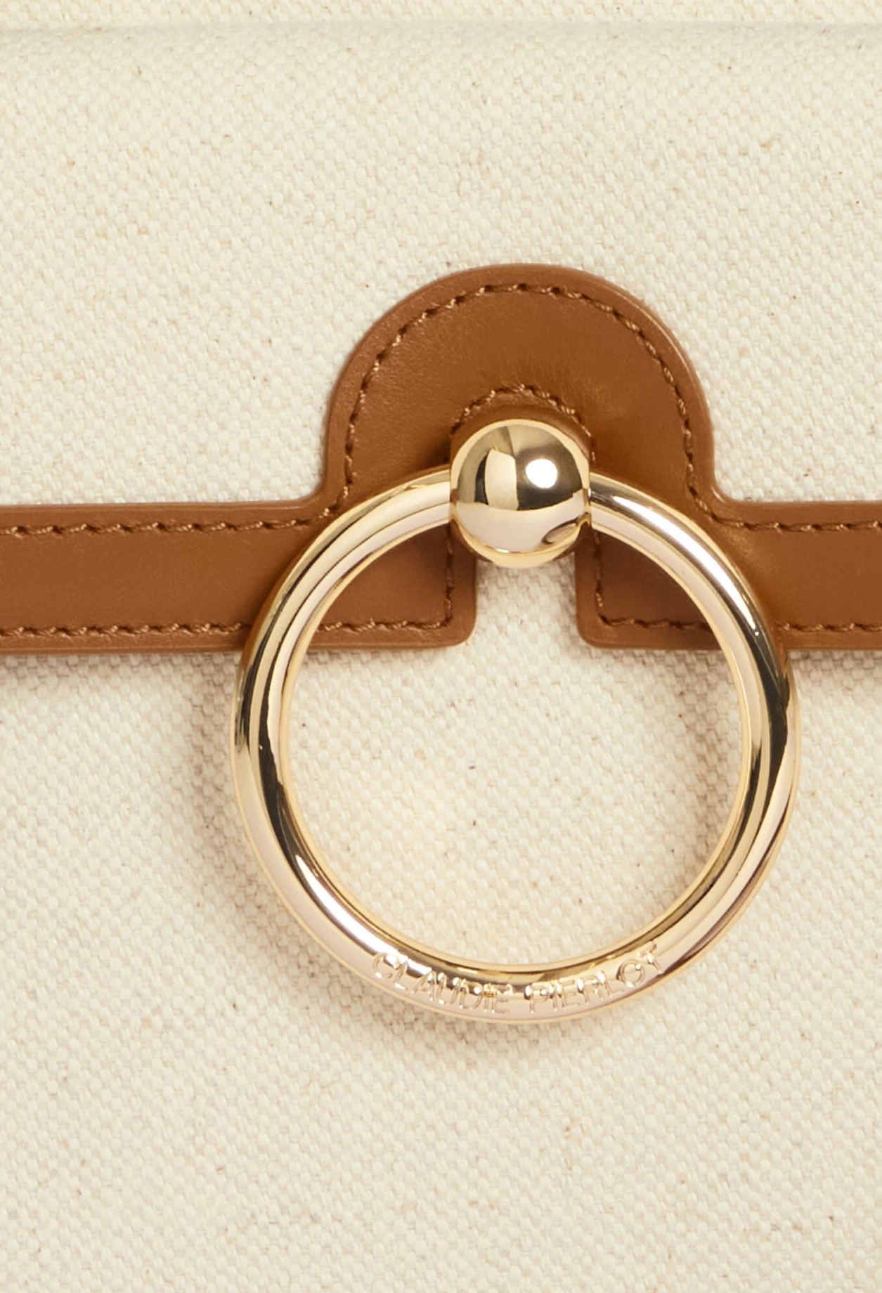 CLAUDIE PIERLOT Sac Anouck Toile Beige 8 CLAUDIE PIERLOT Sac Anouck Toile Beige – Image 6