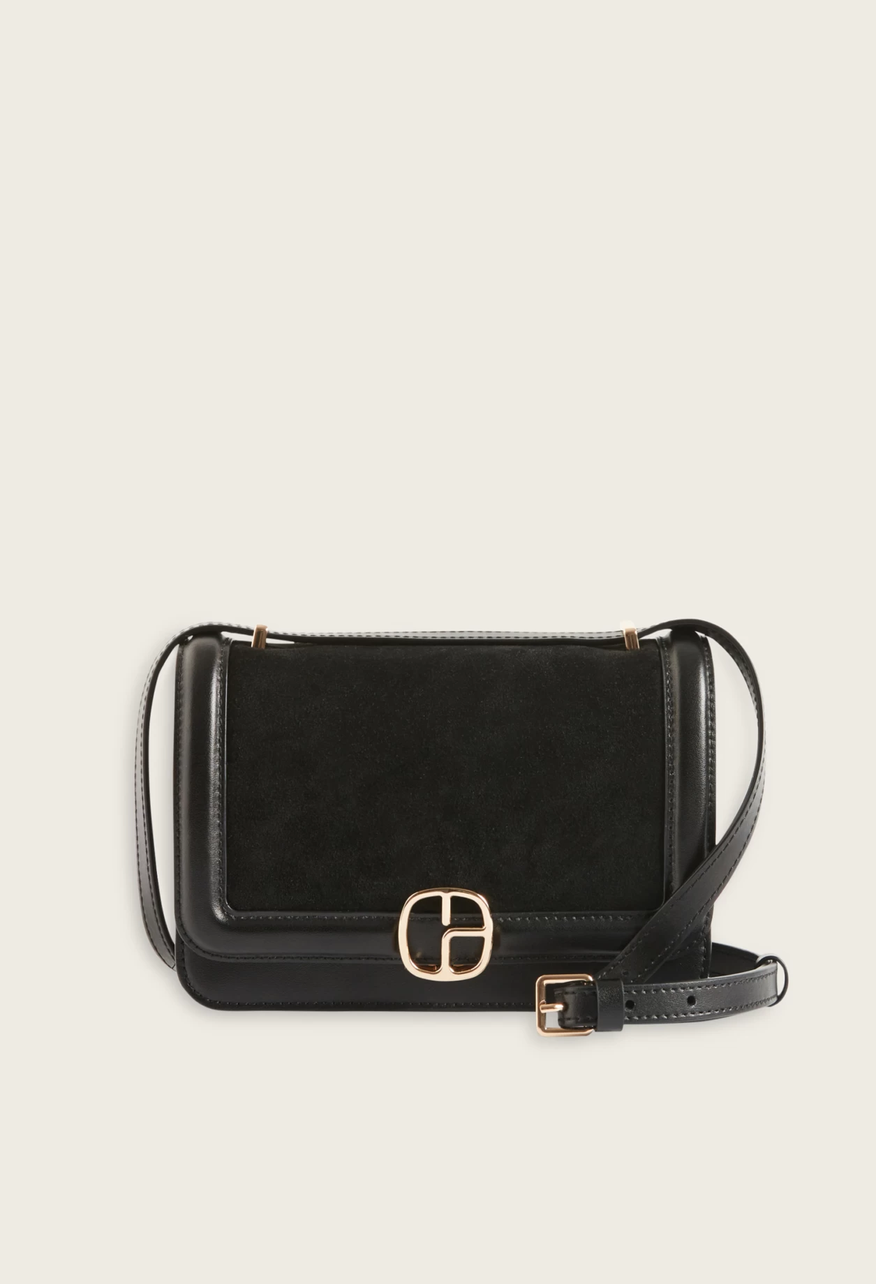CLAUDIE PIERLOT Sac Alberto Cuir Suède Noir 3 CLAUDIE PIERLOT Sac Alberto Cuir Suède Noir