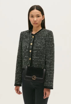 CLAUDIE PIERLOT Sac Alberto Cuir Suède Noir 13 CLAUDIE PIERLOT Sac Alberto Cuir Suède Noir -Claudie Pierlot Mode Claudie CFASA00531 B001 H 6