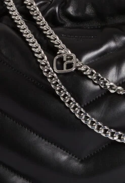 CLAUDIE PIERLOT Grand Sac Pochon Cuir Matelassé Noir -Claudie Pierlot Mode Claudie CFASA00539 B001 H 5