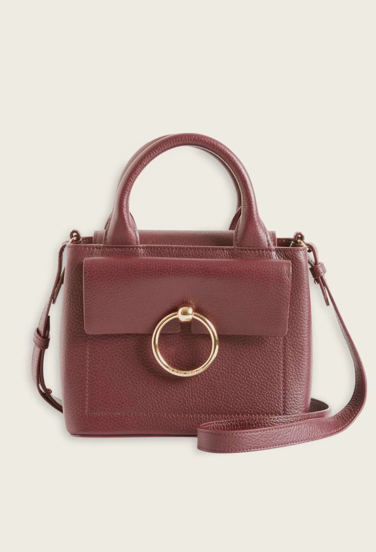 CLAUDIE PIERLOT Sac Anouck Cuir Bordeaux 3 CLAUDIE PIERLOT Sac Anouck Cuir Bordeaux