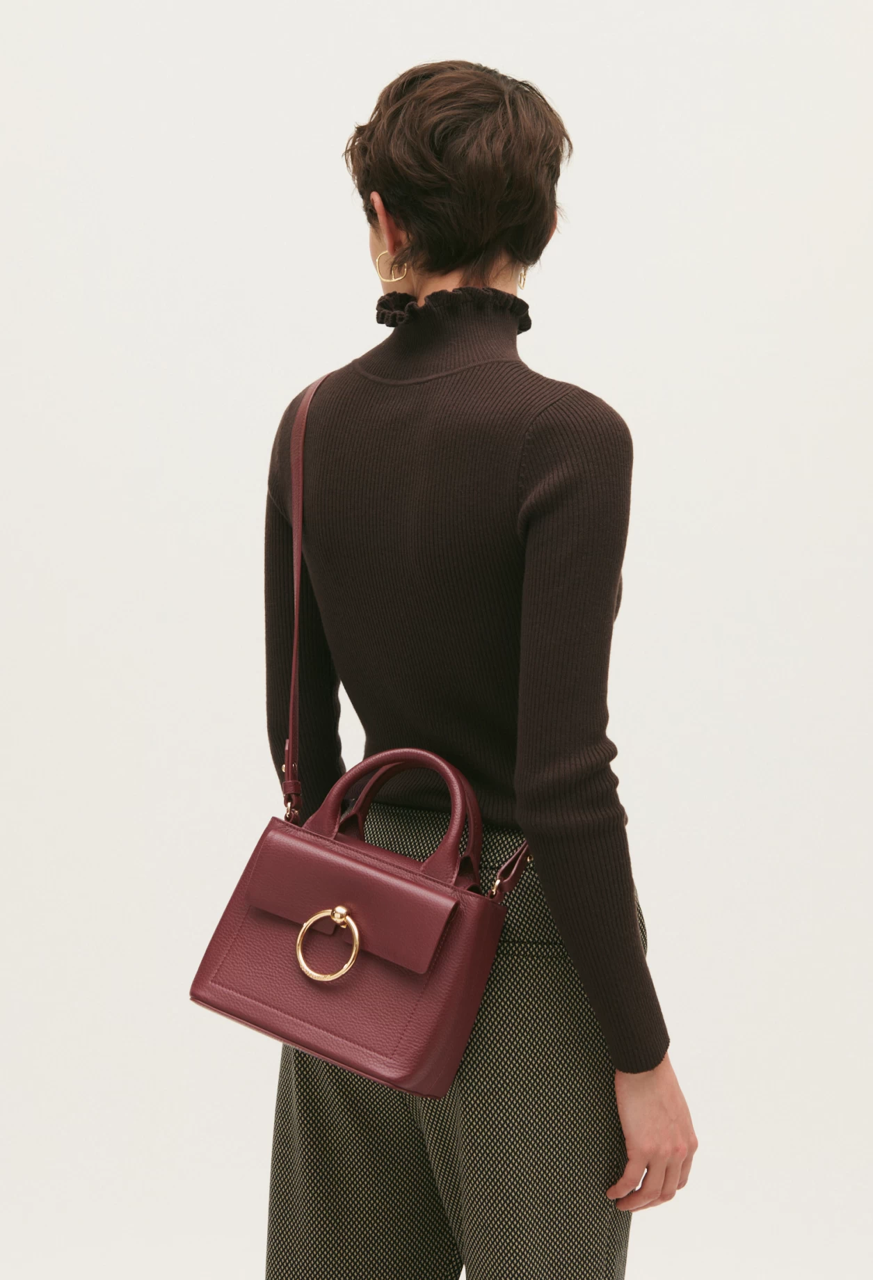 CLAUDIE PIERLOT Sac Anouck Cuir Bordeaux 4 CLAUDIE PIERLOT Sac Anouck Cuir Bordeaux – Image 2