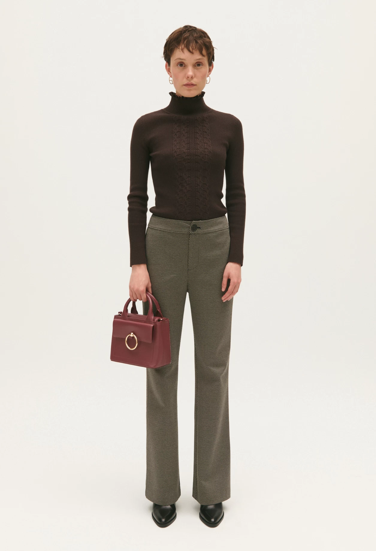 CLAUDIE PIERLOT Sac Anouck Cuir Bordeaux 8 CLAUDIE PIERLOT Sac Anouck Cuir Bordeaux – Image 6