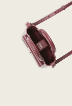 CLAUDIE PIERLOT Mini Sac Anouck Cuir Grainé Bordeaux -Claudie Pierlot Mode Claudie CFASA00577 C009 H 3