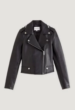 CLAUDIE PIERLOT Perfecto Cuir Noir -Claudie Pierlot Mode Claudie CFPBL00128 B001 H P