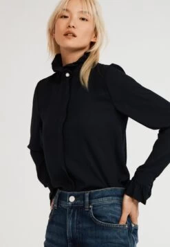 CLAUDIE PIERLOT Colombeflou - Chemisier - Marine -Claudie Pierlot Mode a1e8f75f0edd47d48ad88b860766af90