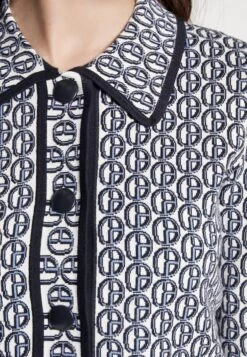 CLAUDIE PIERLOT Micbis - Gilet - White/Blue -Claudie Pierlot Mode a753a8c22bd94a8084f3d11dbda60dea