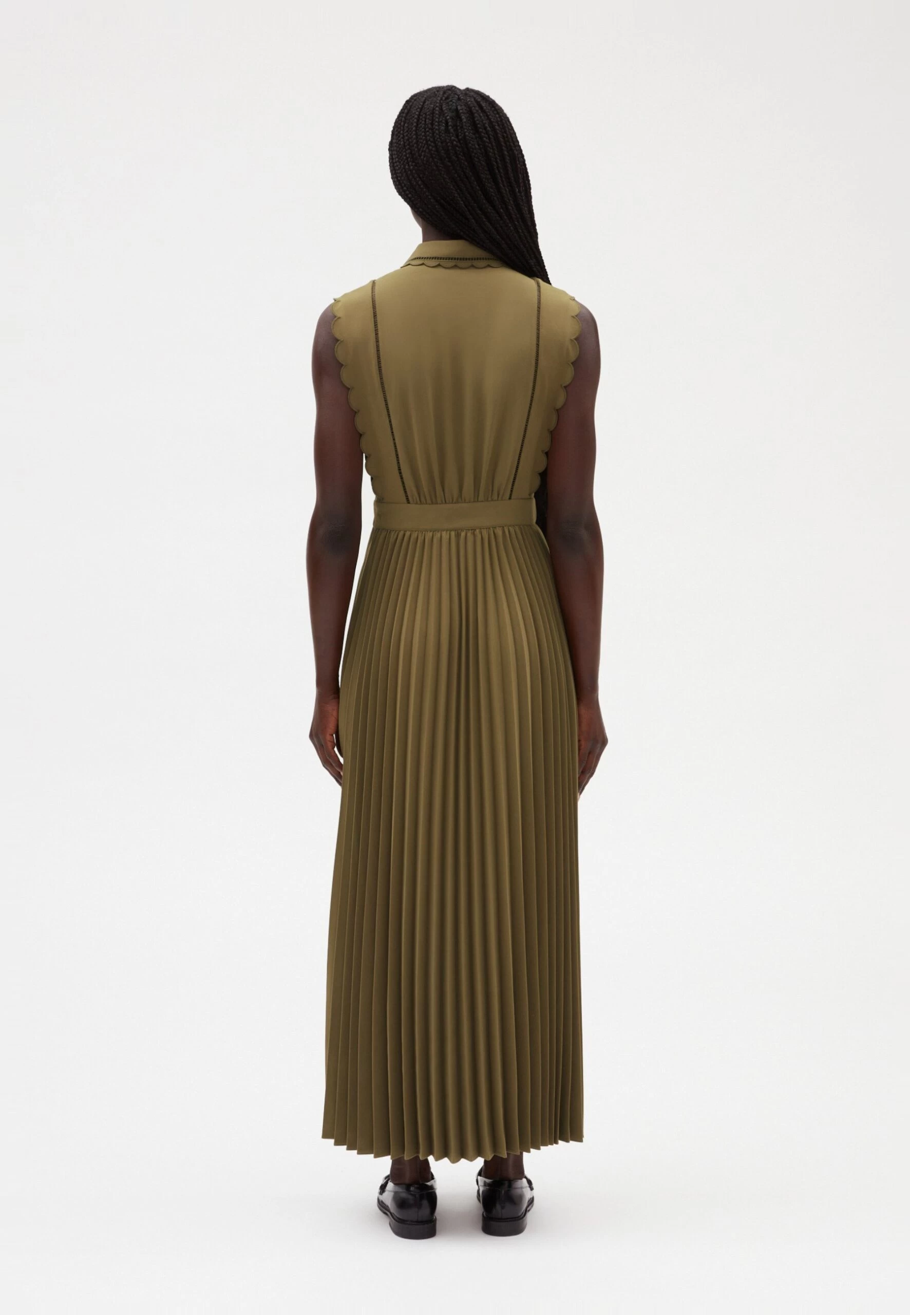 CLAUDIE PIERLOT Respect - Robe Chemise - Lichen 5 CLAUDIE PIERLOT Respect - Robe Chemise - Lichen – Image 3