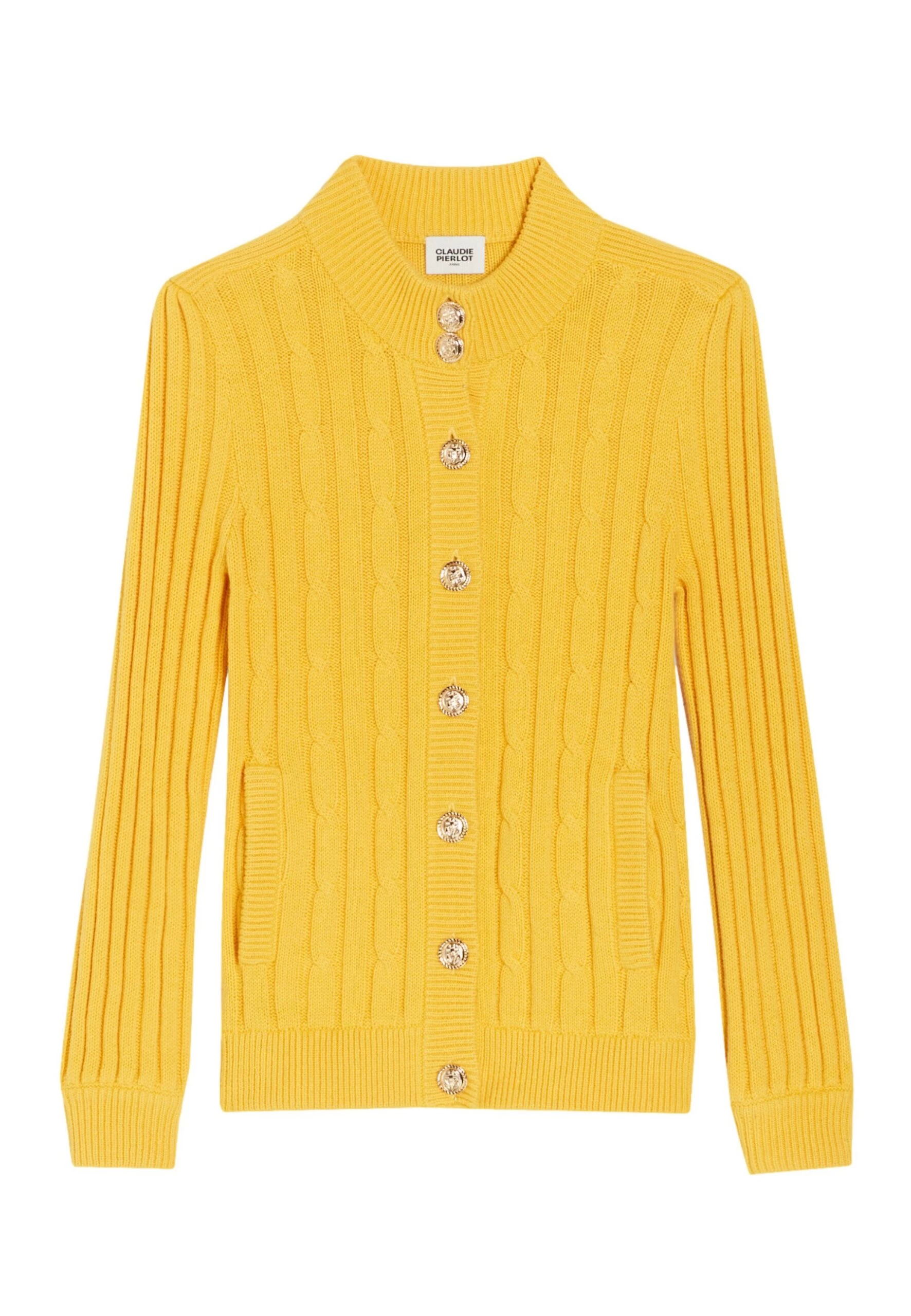 CLAUDIE PIERLOT Gilet - Jaune 7 CLAUDIE PIERLOT Gilet - Jaune – Image 5