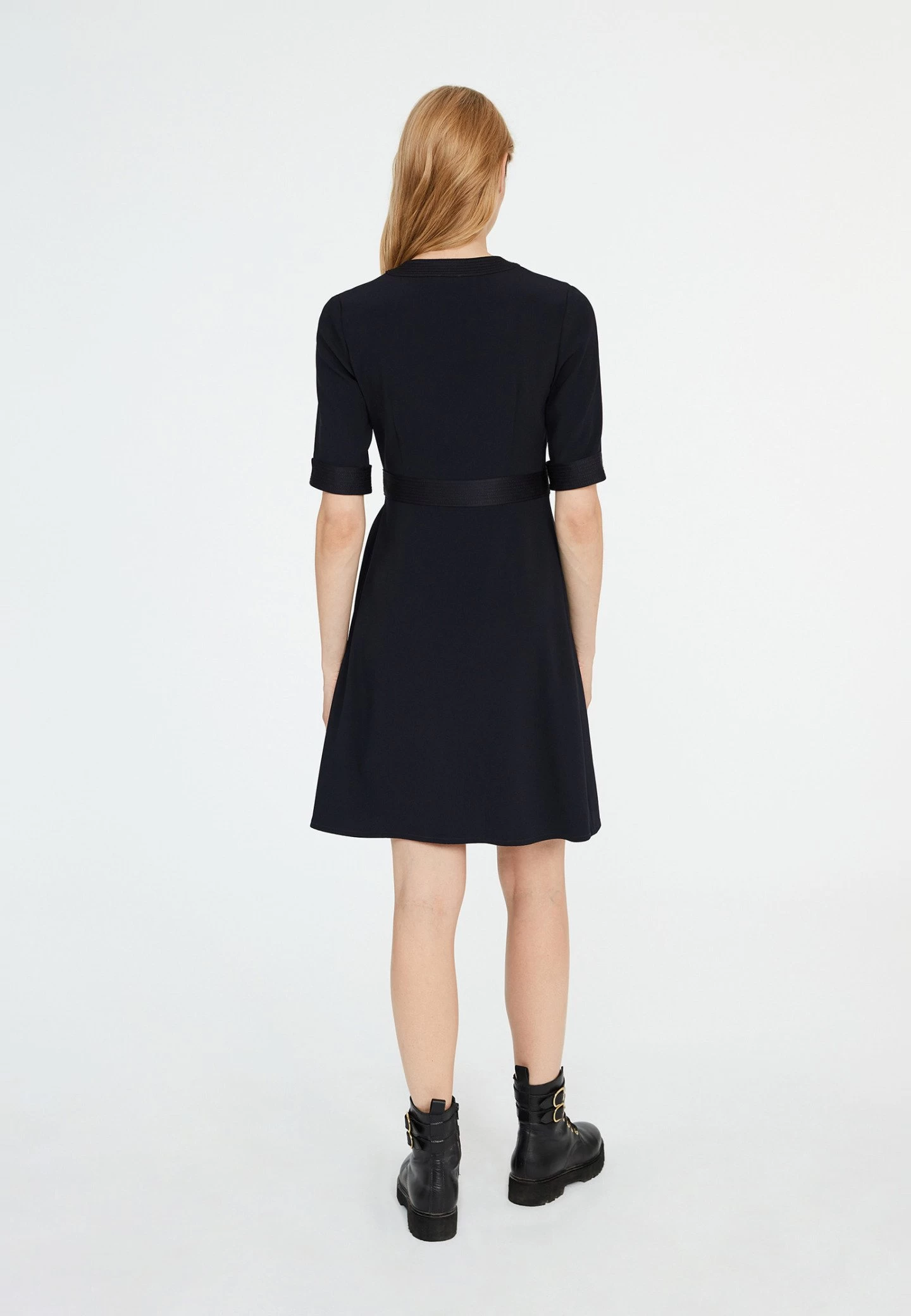 CLAUDIE PIERLOT Rosilea - Robe De Jour - Marine 5 CLAUDIE PIERLOT Rosilea - Robe De Jour - Marine – Image 3