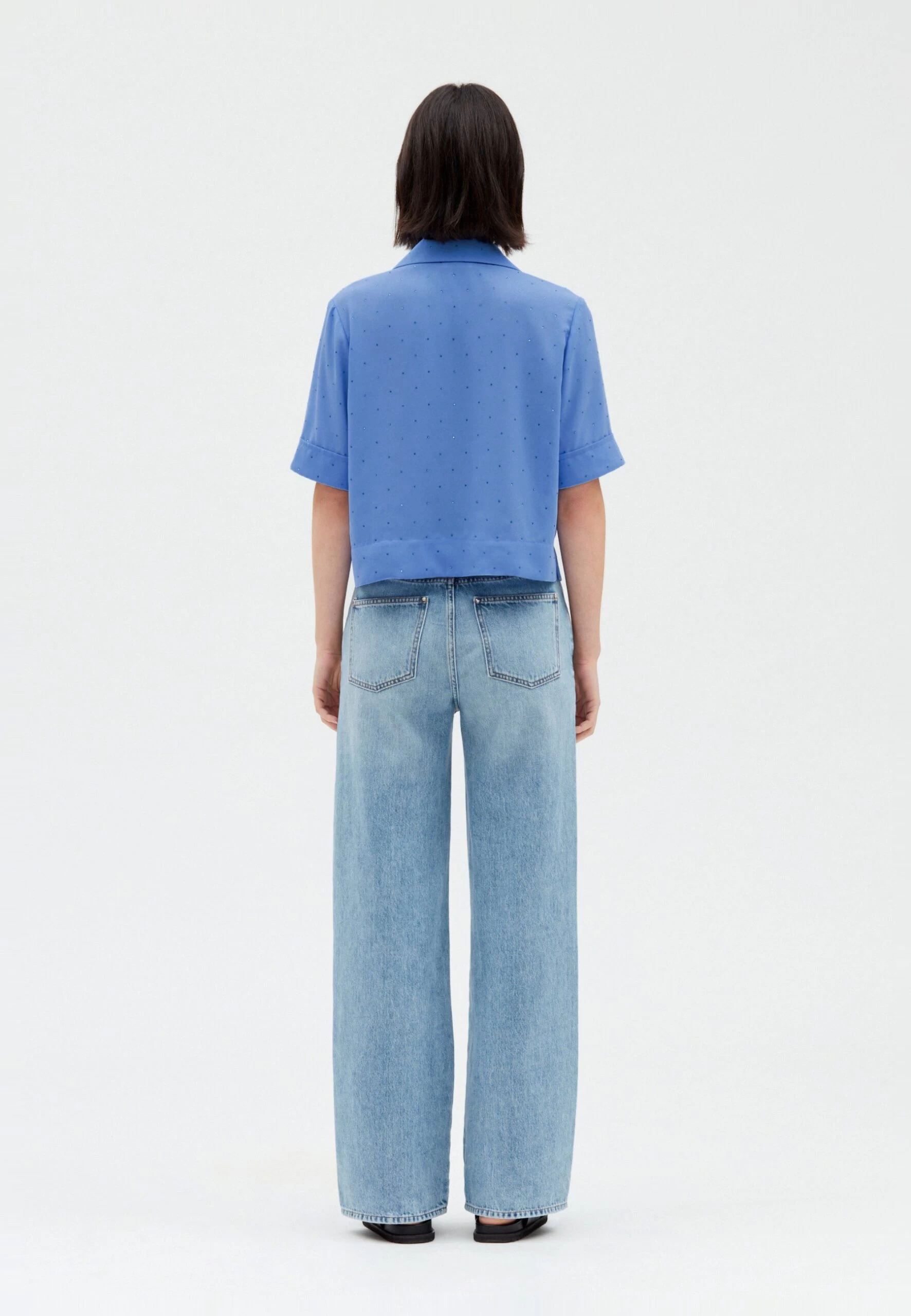 CLAUDIE PIERLOT Curiositestrass - Chemisier - Bleu Ciel 5 CLAUDIE PIERLOT Curiositestrass - Chemisier - Bleu Ciel – Image 3