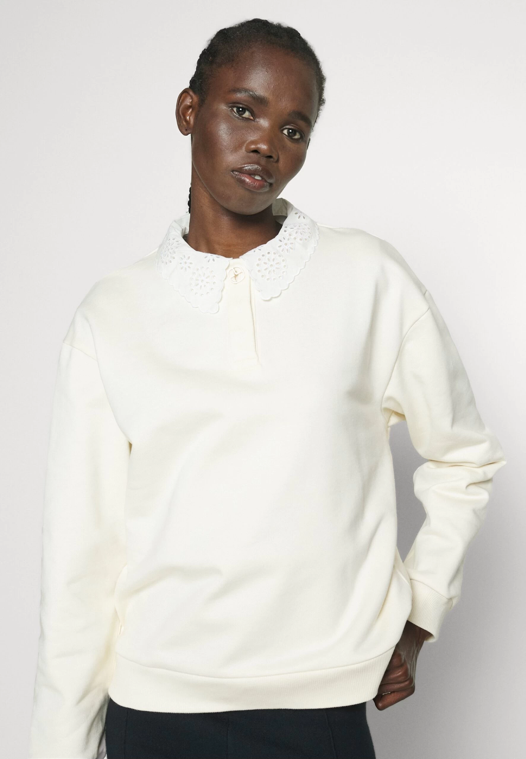 CLAUDIE PIERLOT Sweatshirt - Ecru 7 CLAUDIE PIERLOT Sweatshirt - Ecru – Image 5