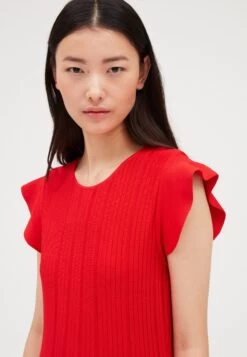 CLAUDIE PIERLOT Morina - Robe Pull - Rouge -Claudie Pierlot Mode b4270058f32d45d28ccd203a6bcecfc5