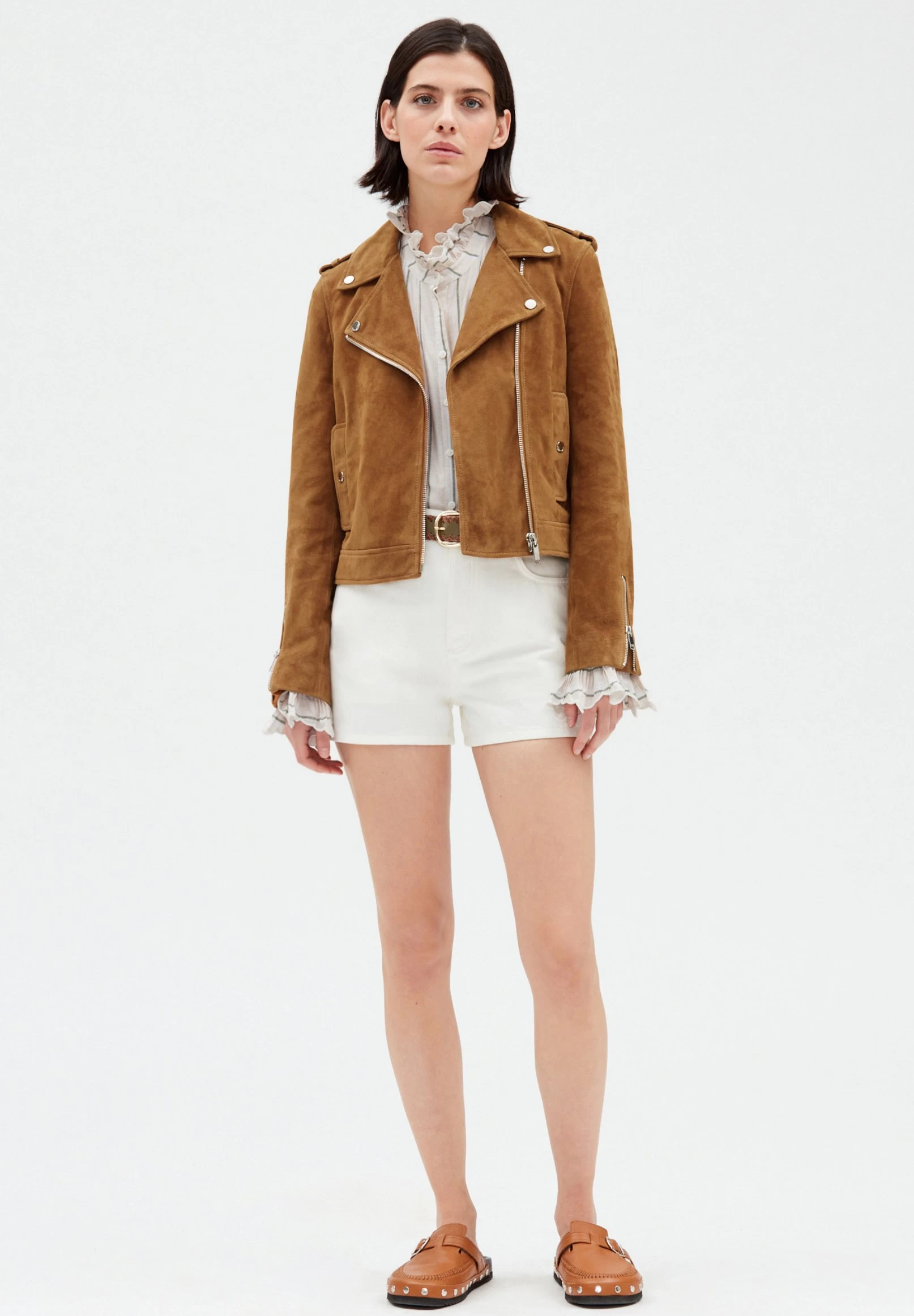 CLAUDIE PIERLOT Clubbis - Veste En Cuir - Camel 4 CLAUDIE PIERLOT Clubbis - Veste En Cuir - Camel – Image 2