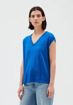 CLAUDIE PIERLOT Takeaway - T-Shirt Basique - Bleu Santorin 11 CLAUDIE PIERLOT Takeaway - T-Shirt Basique - Bleu Santorin -Claudie Pierlot Mode c029a3e168fa452abb4011872b8be188