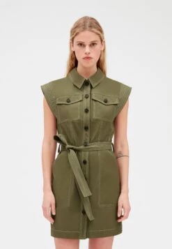 CLAUDIE PIERLOT Reflexiona - Robe Chemise - Kaki
