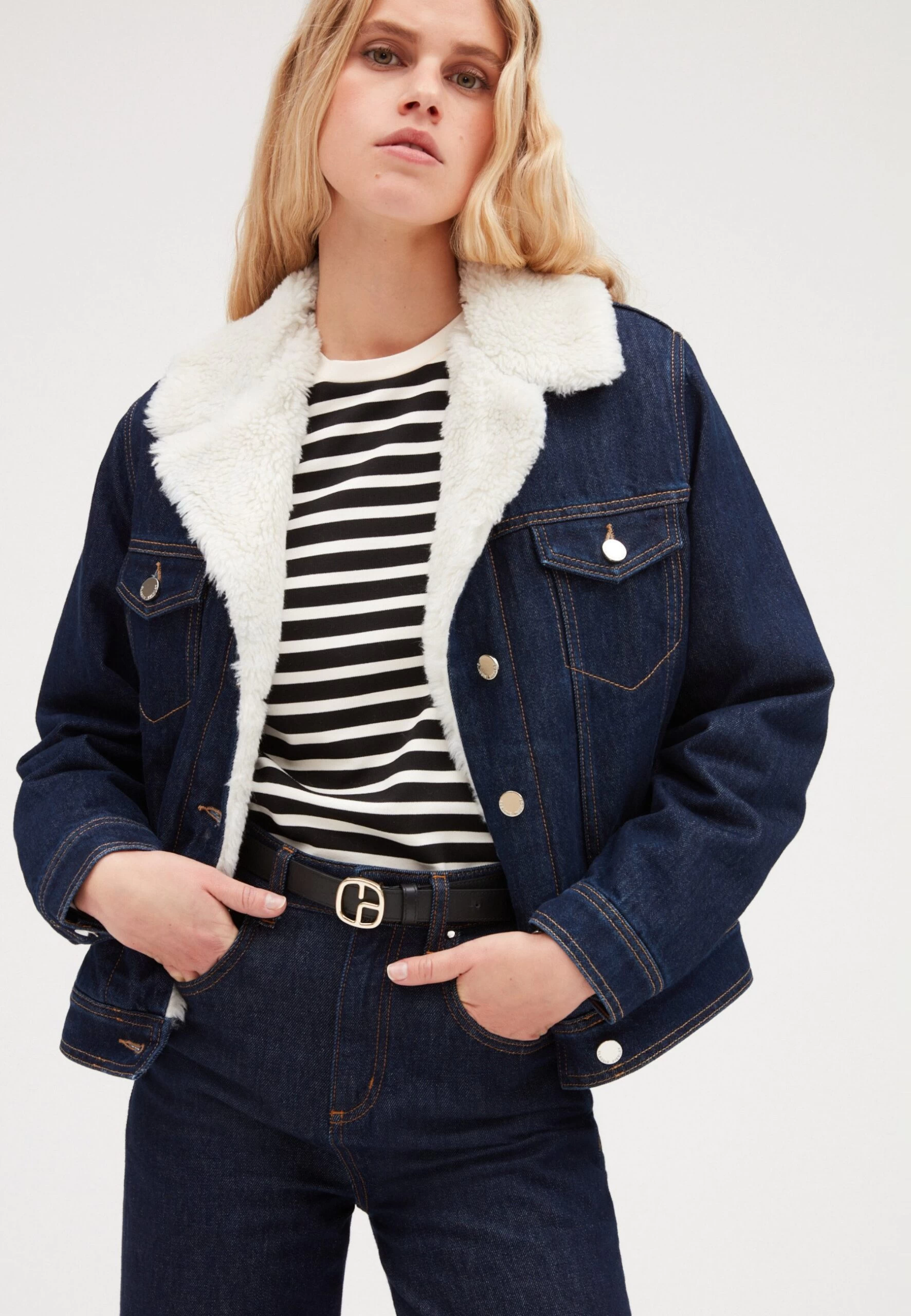 CLAUDIE PIERLOT Vague - Veste En Jean - Denim Brut 6 CLAUDIE PIERLOT Vague - Veste En Jean - Denim Brut â Image 4