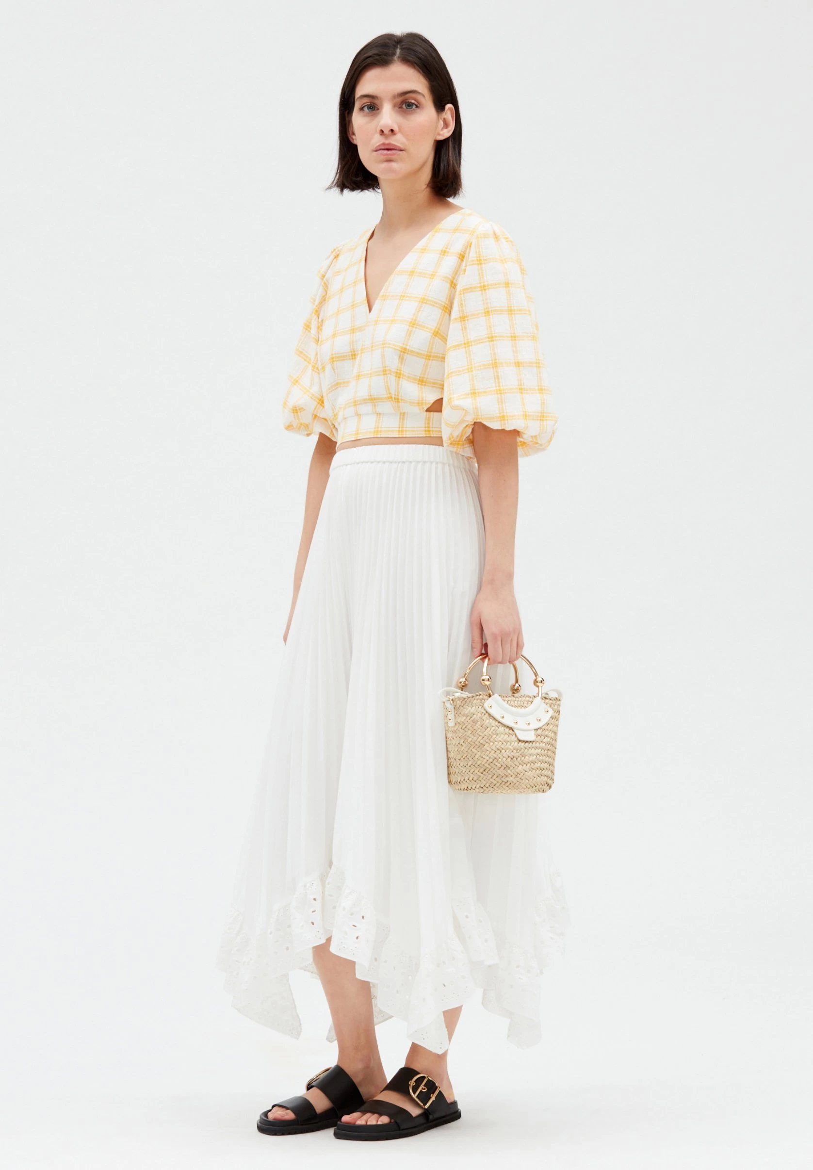 CLAUDIE PIERLOT Selode - Jupe Plissée - Ecru 4 CLAUDIE PIERLOT Selode - Jupe Plissée - Ecru – Image 2