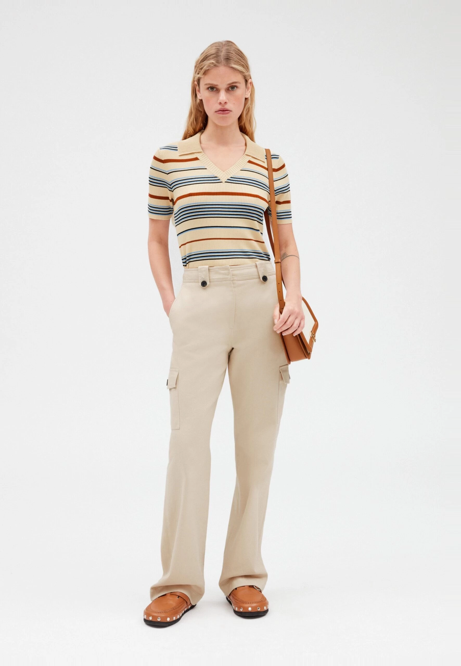 CLAUDIE PIERLOT Peter - Pantalon Classique - Mastic 4 CLAUDIE PIERLOT Peter - Pantalon Classique - Mastic – Image 2