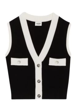 CLAUDIE PIERLOT Manou - Veste Sans Manches - Bicolore 10 CLAUDIE PIERLOT Manou - Veste Sans Manches - Bicolore -Claudie Pierlot Mode e0cc8e6a1d6c4499abd36c60ed111f2f