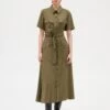 CLAUDIE PIERLOT Repos - Robe Chemise - Kaki 2 CLAUDIE PIERLOT Repos - Robe Chemise - Kaki -Claudie Pierlot Mode e3647d7a1b31492883cc9a6f4ce01012
