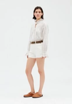 CLAUDIE PIERLOT Earth - Short En Jean - Ecru -Claudie Pierlot Mode e36ff0b9aa104764ae27db0c4c10a921