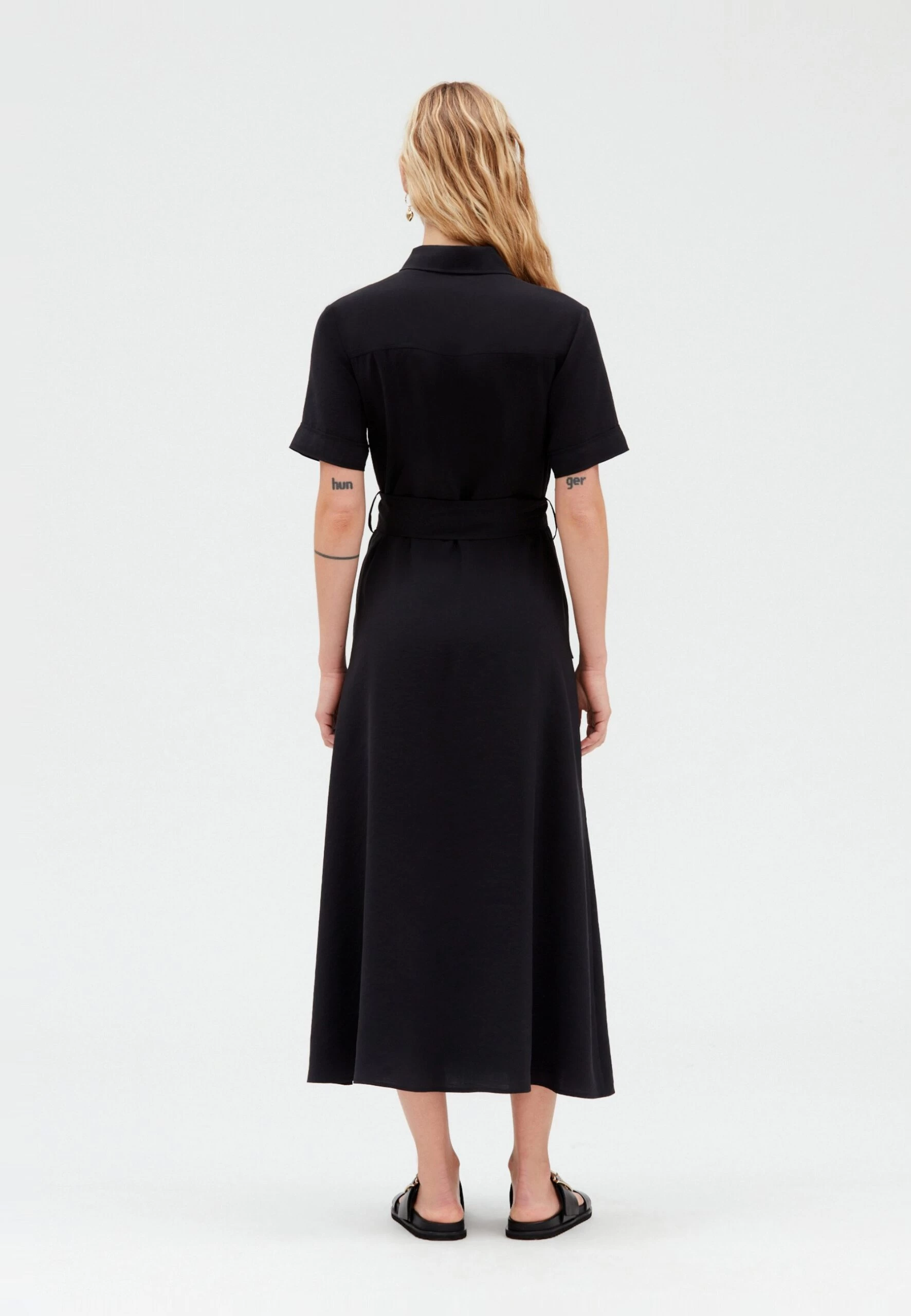 CLAUDIE PIERLOT Repos - Robe Chemise - Noir 5 CLAUDIE PIERLOT Repos - Robe Chemise - Noir – Image 3