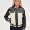 CLAUDIE PIERLOT Clyde - Veste En Cuir - Bicolore -Claudie Pierlot Mode e8a13b219b7a4e19ae94a4d4b72c57eb