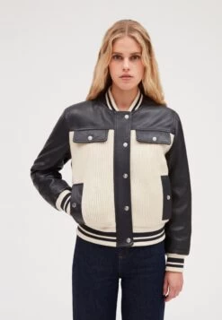 CLAUDIE PIERLOT Clyde - Veste En Cuir - Bicolore