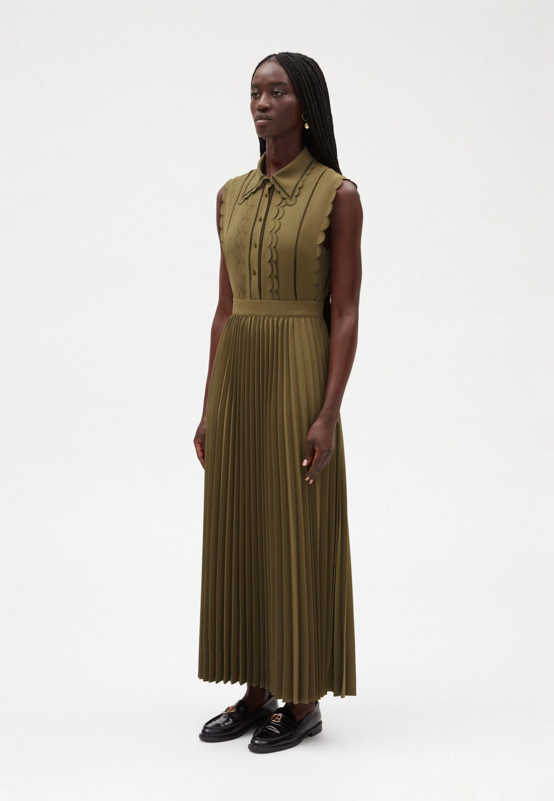 CLAUDIE PIERLOT Respect - Robe Chemise - Lichen 4 CLAUDIE PIERLOT Respect - Robe Chemise - Lichen – Image 2