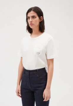 CLAUDIE PIERLOT Timon - T-Shirt Basique - Ecru -Claudie Pierlot Mode eb456913c0064a3ebcff5621ad6b4013