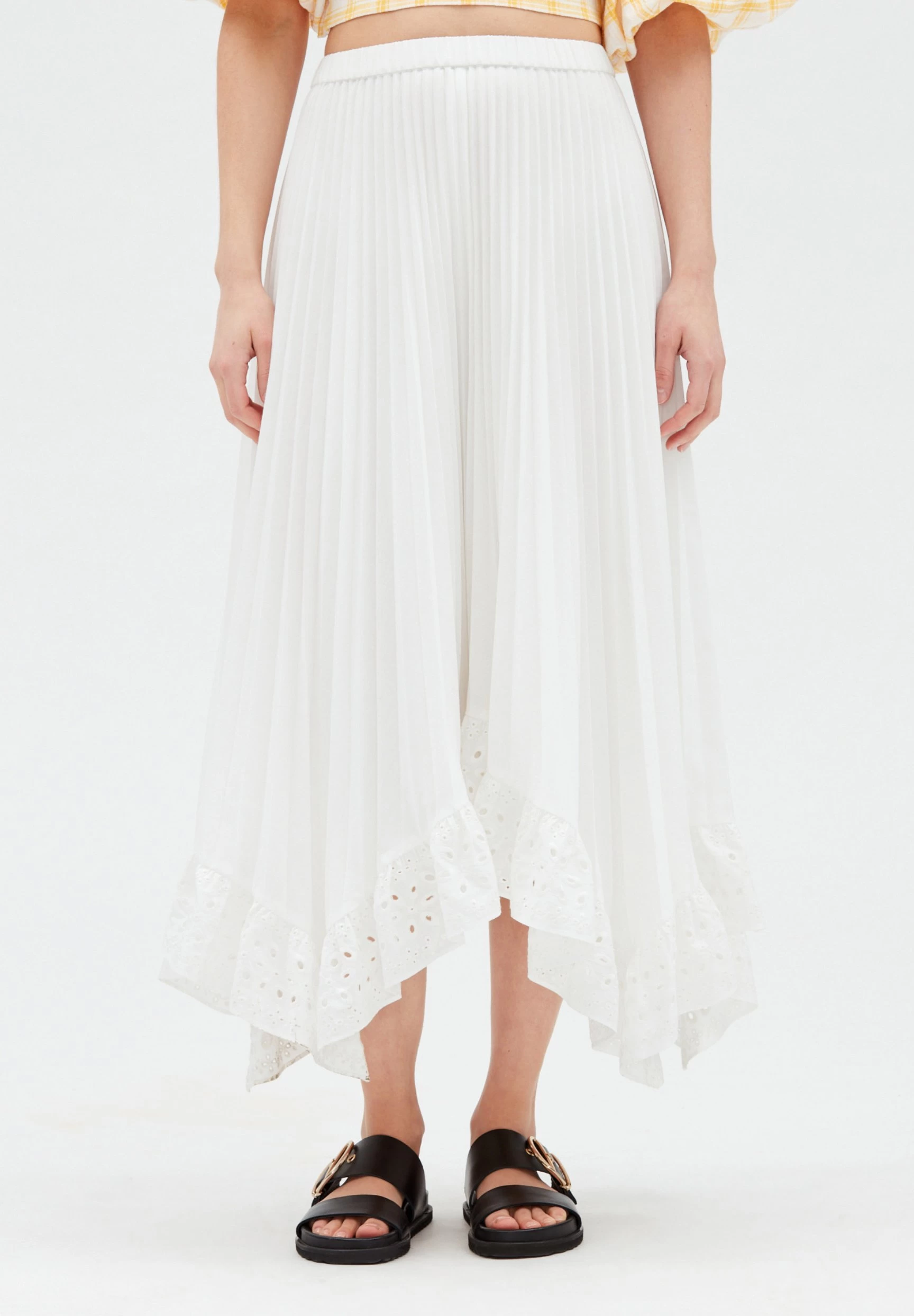 CLAUDIE PIERLOT Selode - Jupe Plissée - Ecru 3 CLAUDIE PIERLOT Selode - Jupe Plissée - Ecru