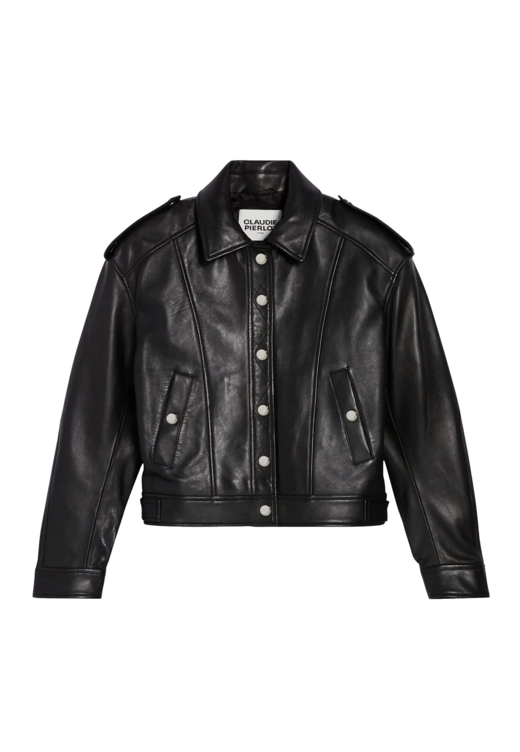 CLAUDIE PIERLOT Caillou - Veste En Cuir - Noir 7 CLAUDIE PIERLOT Caillou - Veste En Cuir - Noir – Image 5