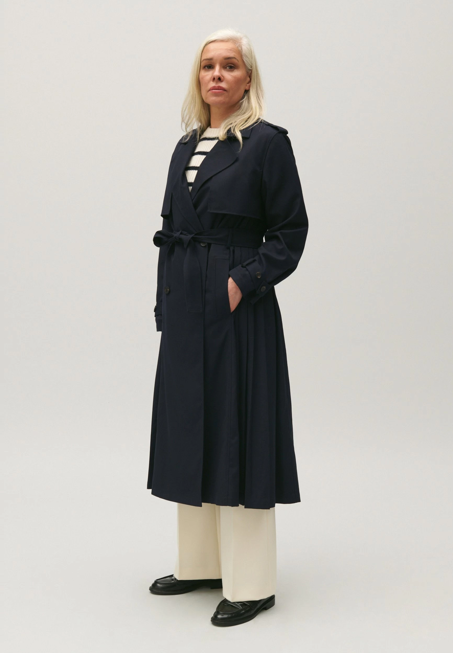 CLAUDIE PIERLOT Ginabis - Trench - Marine 6 CLAUDIE PIERLOT Ginabis - Trench - Marine – Image 4