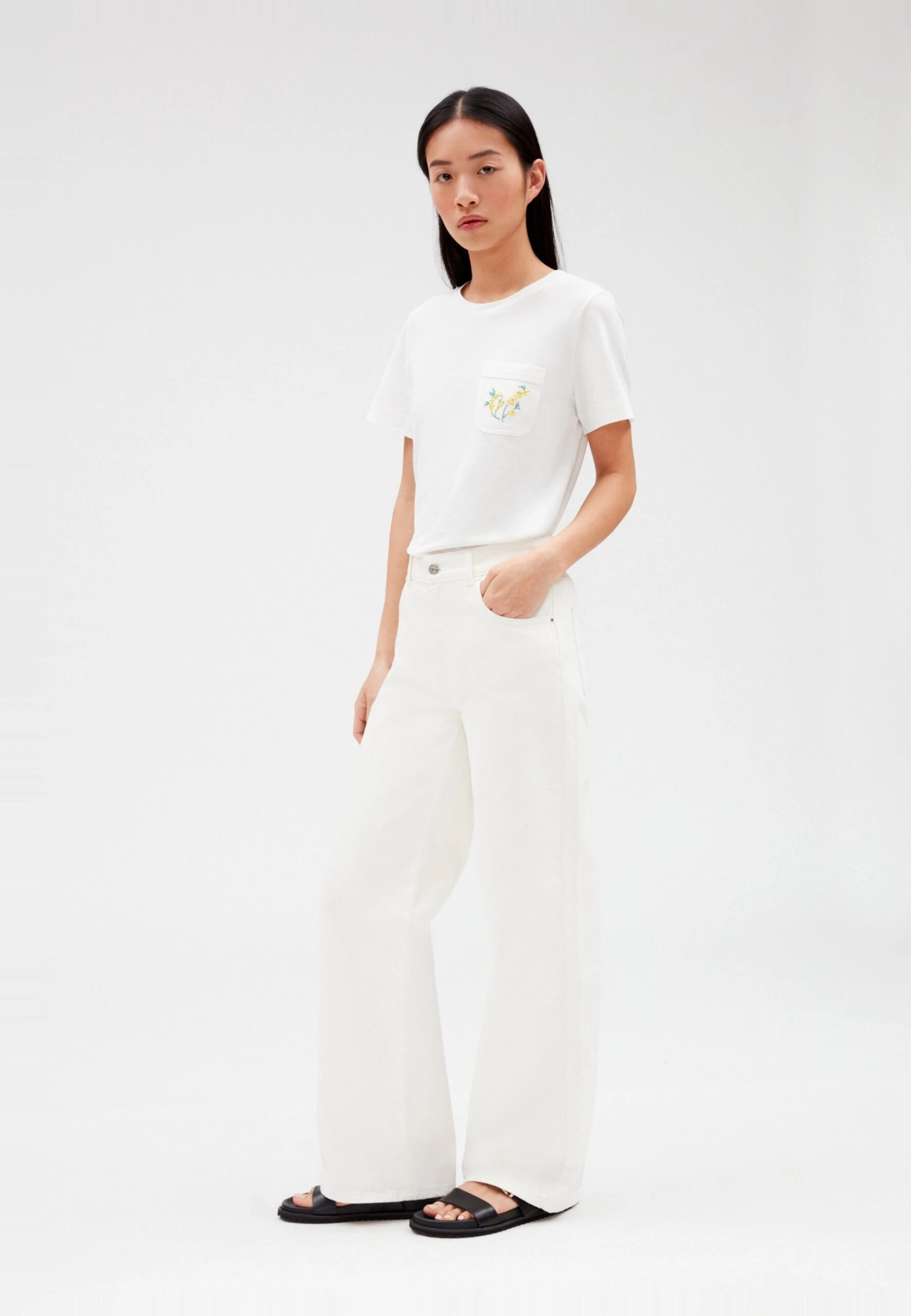 CLAUDIE PIERLOT Tim - T-Shirt Basique - Ecru 6 CLAUDIE PIERLOT Tim - T-Shirt Basique - Ecru – Image 4