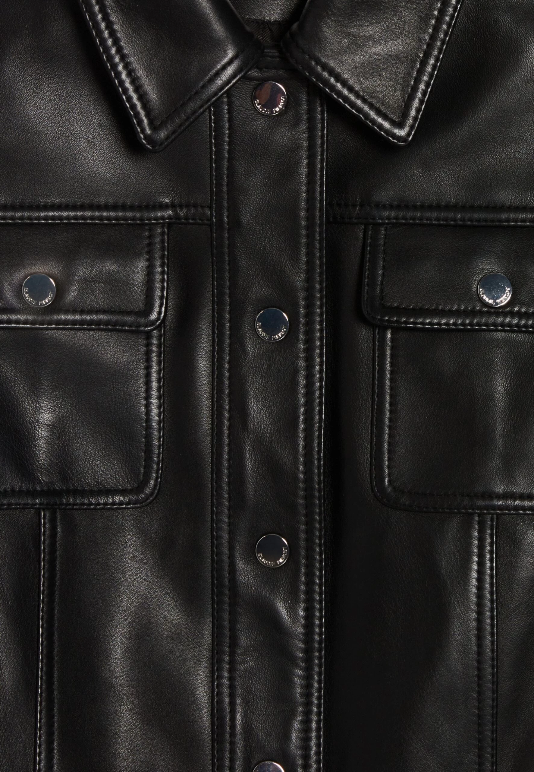 CLAUDIE PIERLOT Ciao - Veste En Cuir - Noir 8 CLAUDIE PIERLOT Ciao - Veste En Cuir - Noir – Image 6