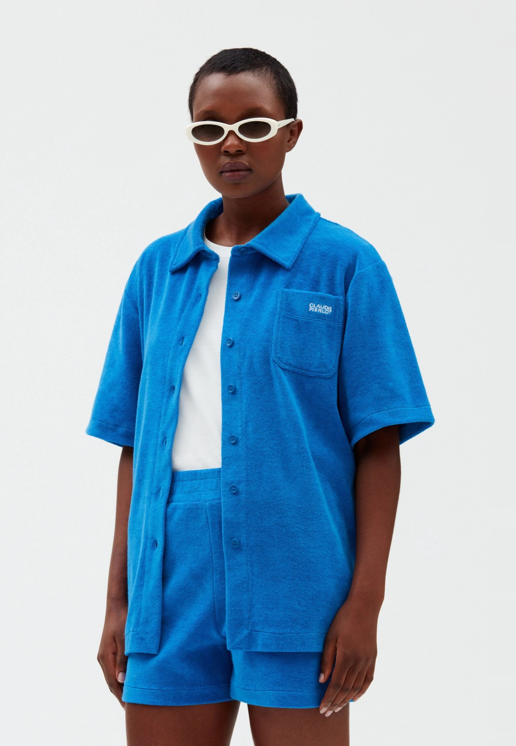 CLAUDIE PIERLOT Tosun - Chemisier - Bleu Santorin 6 CLAUDIE PIERLOT Tosun - Chemisier - Bleu Santorin – Image 4