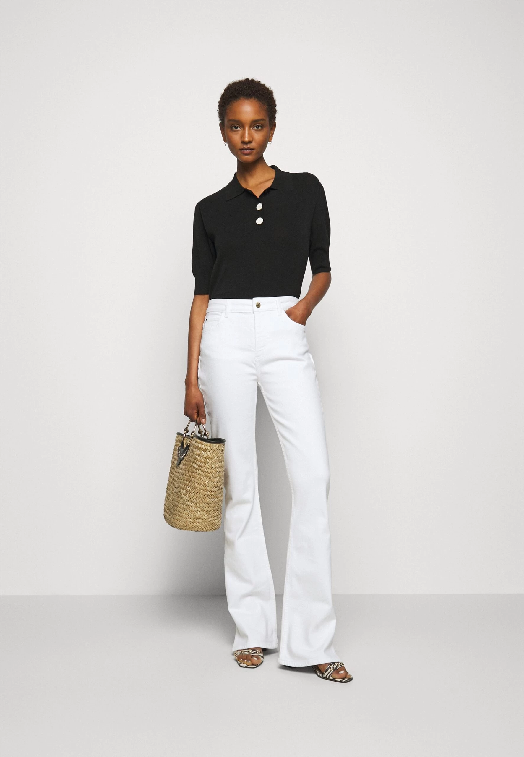 CLAUDIE PIERLOT Minima - Polo - Noir 4 CLAUDIE PIERLOT Minima - Polo - Noir â Image 2