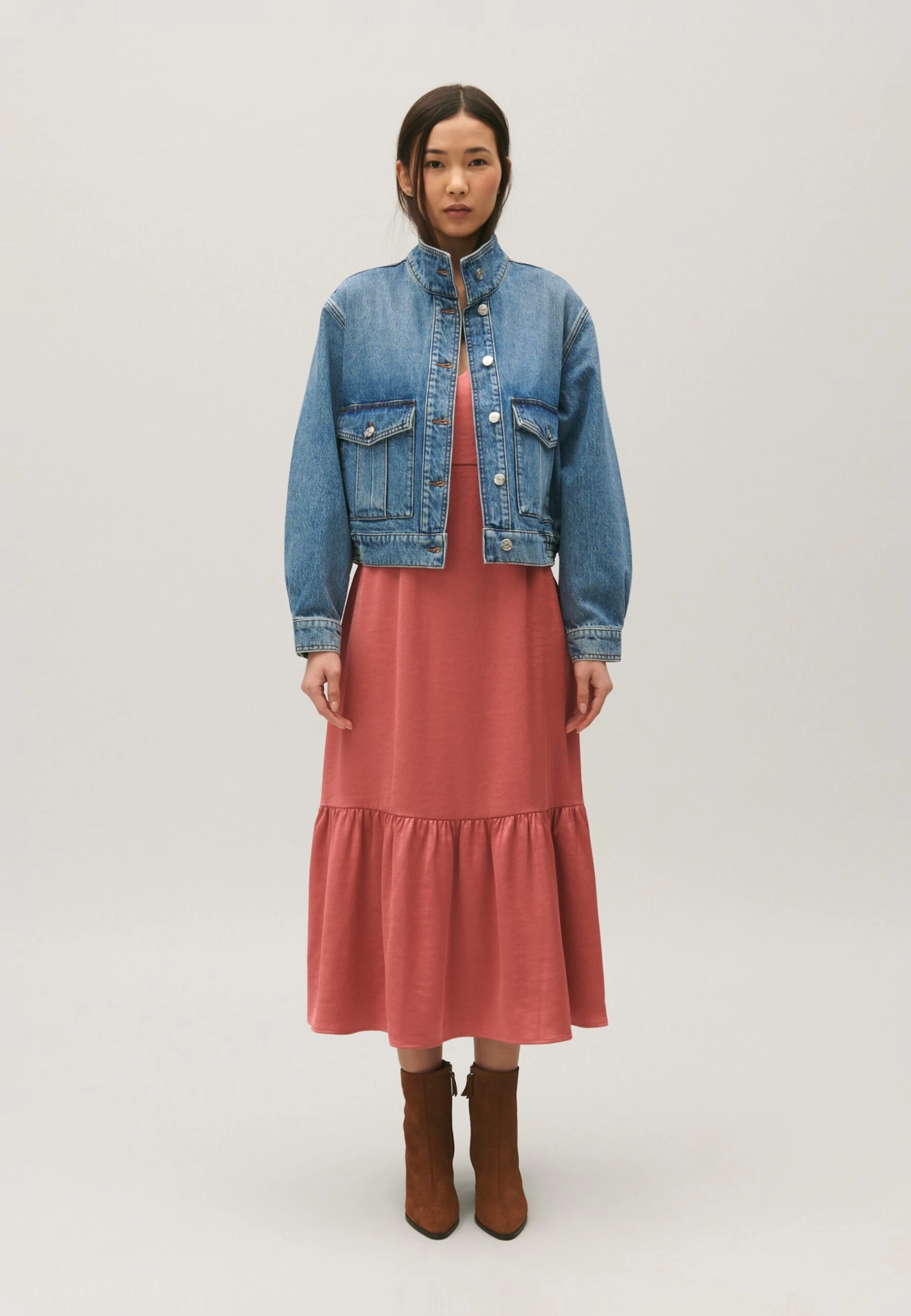 CLAUDIE PIERLOT Volume - Veste En Jean - Denim Mid Blue 4 CLAUDIE PIERLOT Volume - Veste En Jean - Denim Mid Blue – Image 2