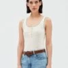 CLAUDIE PIERLOT Timote - Débardeur - Vanille -Claudie Pierlot Mode faaf26bbf81a44aab03a44943a0513e6