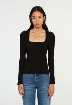 CLAUDIE PIERLOT Tumi - T-Shirt À Manches Longues - Noir
