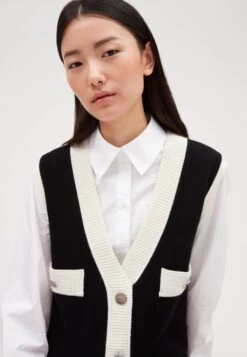 CLAUDIE PIERLOT Manou - Veste Sans Manches - Bicolore 9 CLAUDIE PIERLOT Manou - Veste Sans Manches - Bicolore -Claudie Pierlot Mode ff8b9c3c27424d179dba54a63ac5fba4